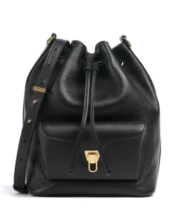 Beat Generation Bucket bag genarbtes Rindsleder schwarz