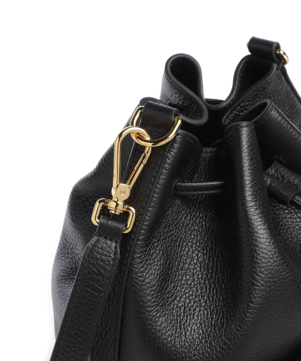 Beat Generation Bucket bag genarbtes Rindsleder schwarz