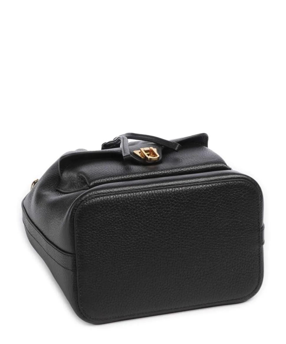 Beat Generation Bucket bag genarbtes Rindsleder schwarz