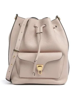 Beat Generation Bucket bag genarbtes Rindsleder beige
