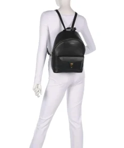 Beat Generation Rucksack genarbtes Rindsleder schwarz