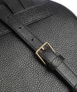 Beat Generation Rucksack genarbtes Rindsleder schwarz