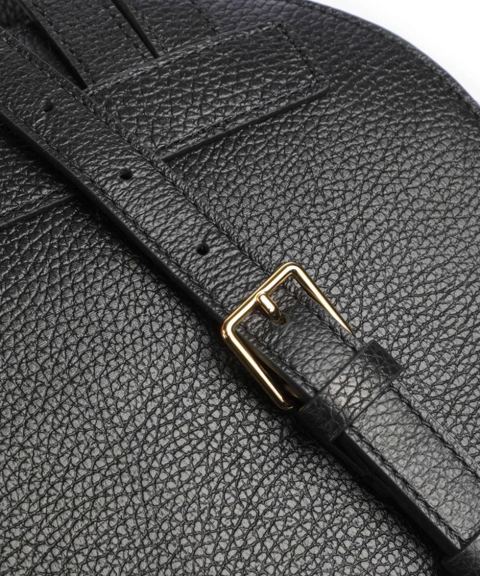 Beat Generation Rucksack genarbtes Rindsleder schwarz