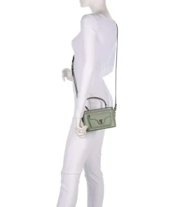 Beat Generation Umhängetasche genarbtes Rindsleder graugrün