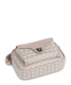 Beat Monogram Umhängetasche Baumwolle weiß