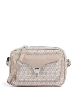 Beat Monogram Umhängetasche Baumwolle weiß