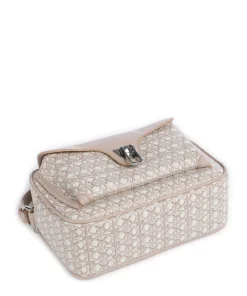 Beat Monogram Umhängetasche Baumwolle weiß