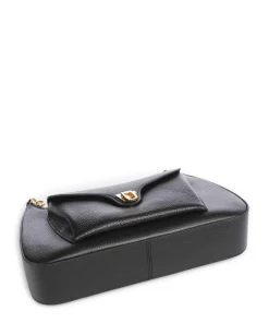 Beat Schultertasche genarbtes Rindsleder schwarz