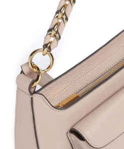 Beat Schultertasche genarbtes Rindsleder beige