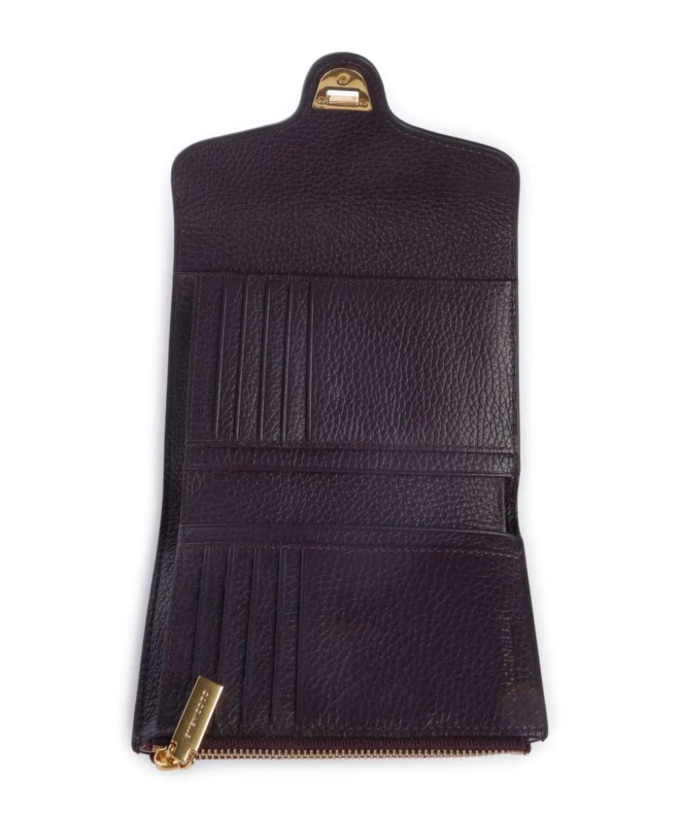 Beat Soft Geldbörse genarbtes Leder pflaume