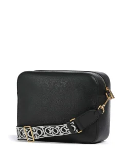 Beat Soft Ribbon Umhängetasche genarbtes Leder schwarz