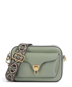 Beat Soft Ribbon Umhängetasche genarbtes Leder graugrün