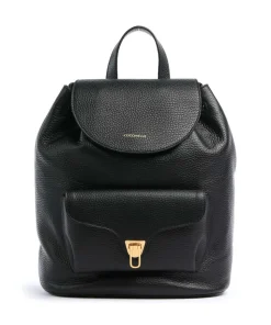 Beat Soft Rucksack genarbtes Leder schwarz