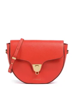 Beat Soft Umhängetasche genarbtes Leder rot