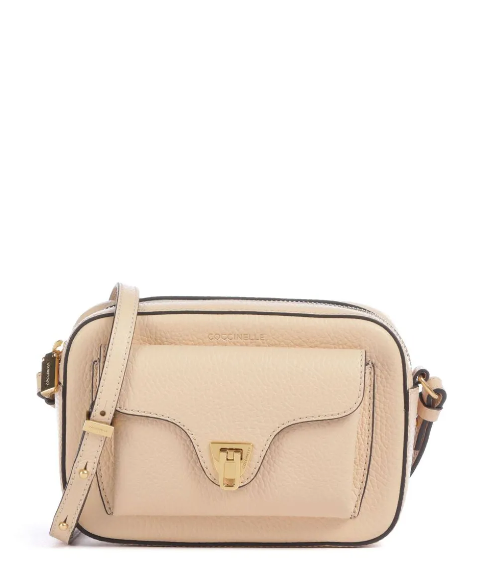 Beat Soft Umhängetasche genarbtes Leder natur