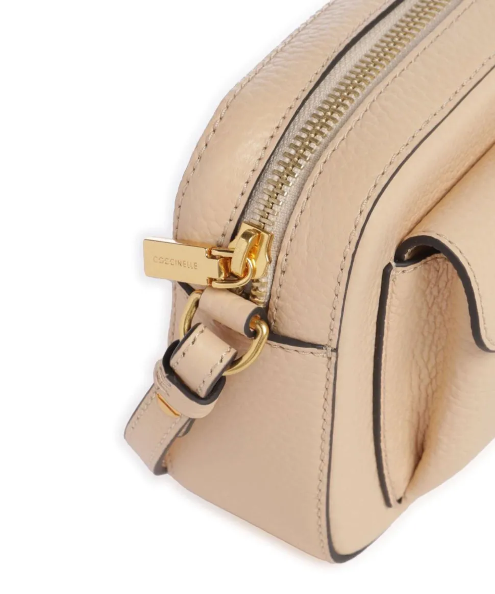 Beat Soft Umhängetasche genarbtes Leder natur