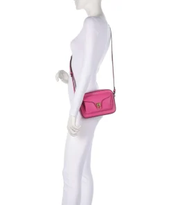 Beat Soft Umhängetasche genarbtes Rindsleder fuchsia