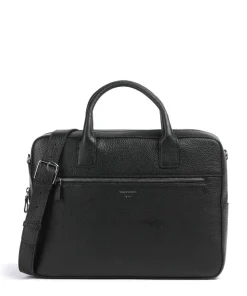Beckholmen Aktentasche genarbtes Rindsleder schwarz