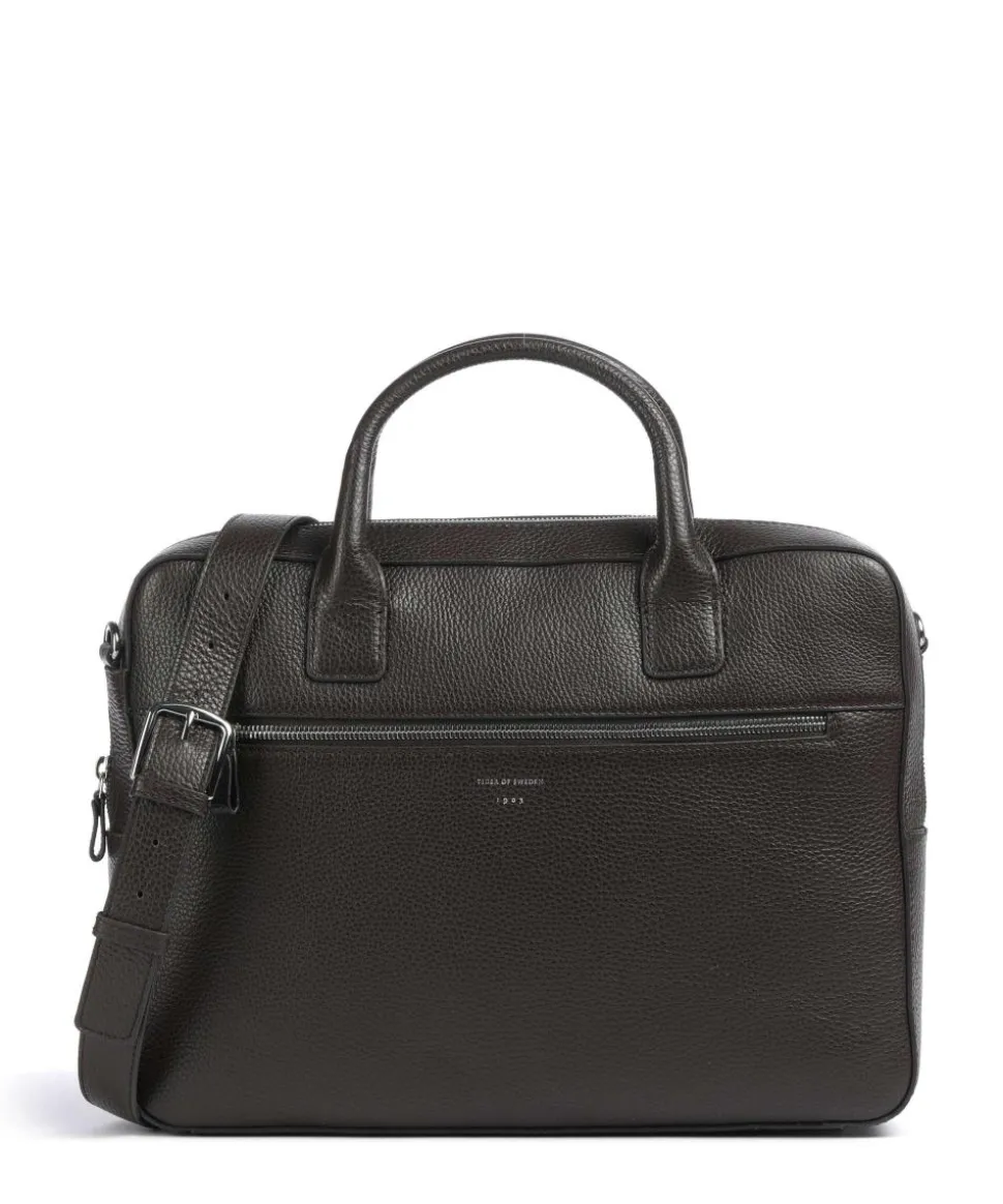 Beckholmen Aktentasche genarbtes Rindsleder dunkelbraun