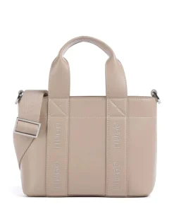 Becky Handtasche Lederimitat hellbraun