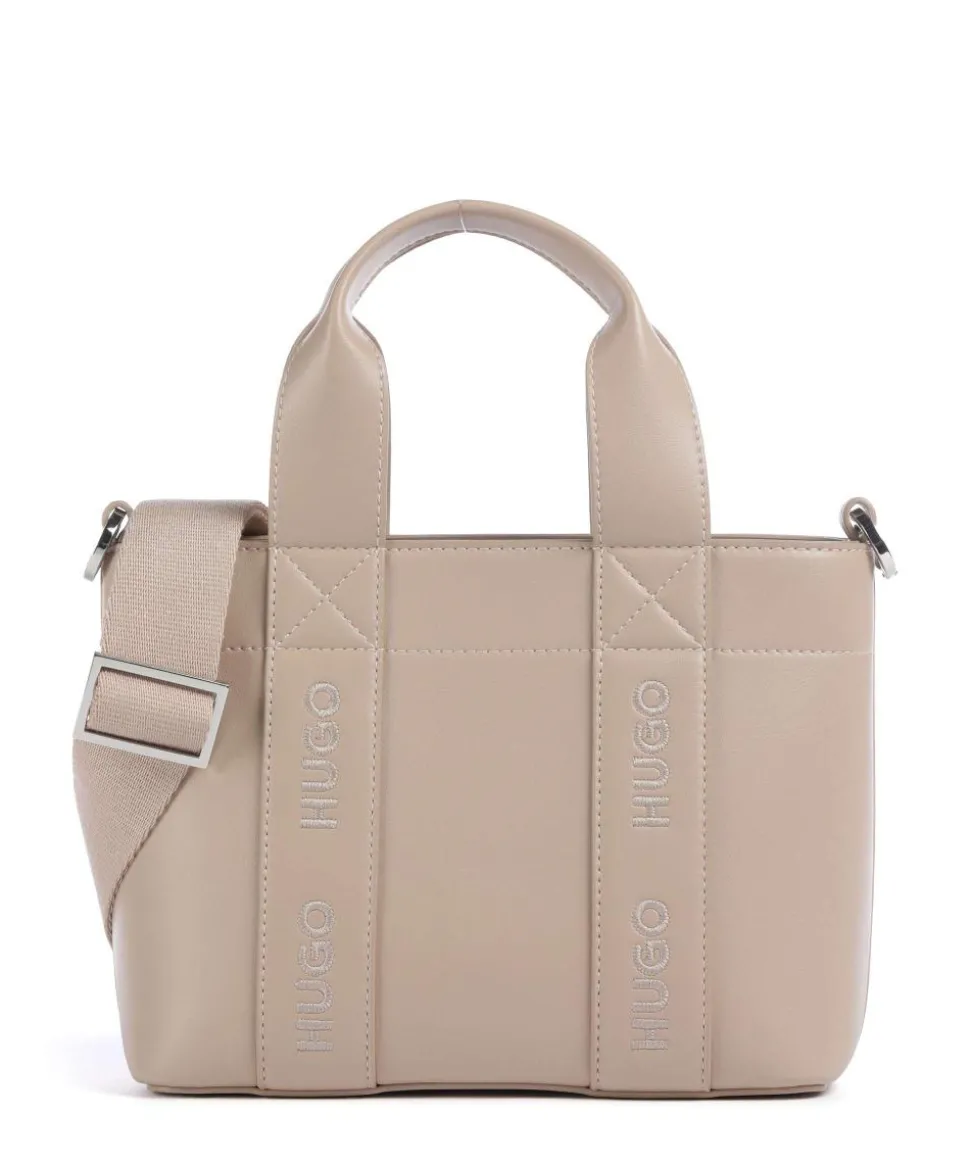 Becky Handtasche Lederimitat hellbraun