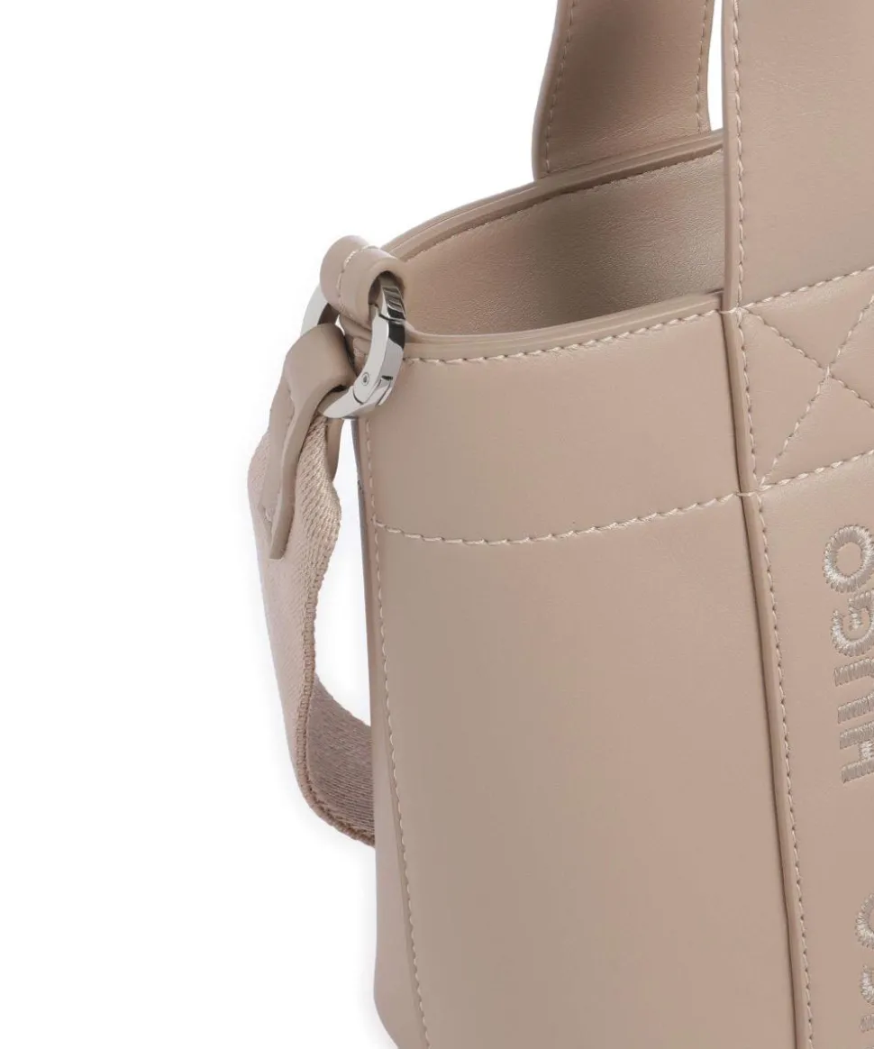 Becky Handtasche Lederimitat hellbraun