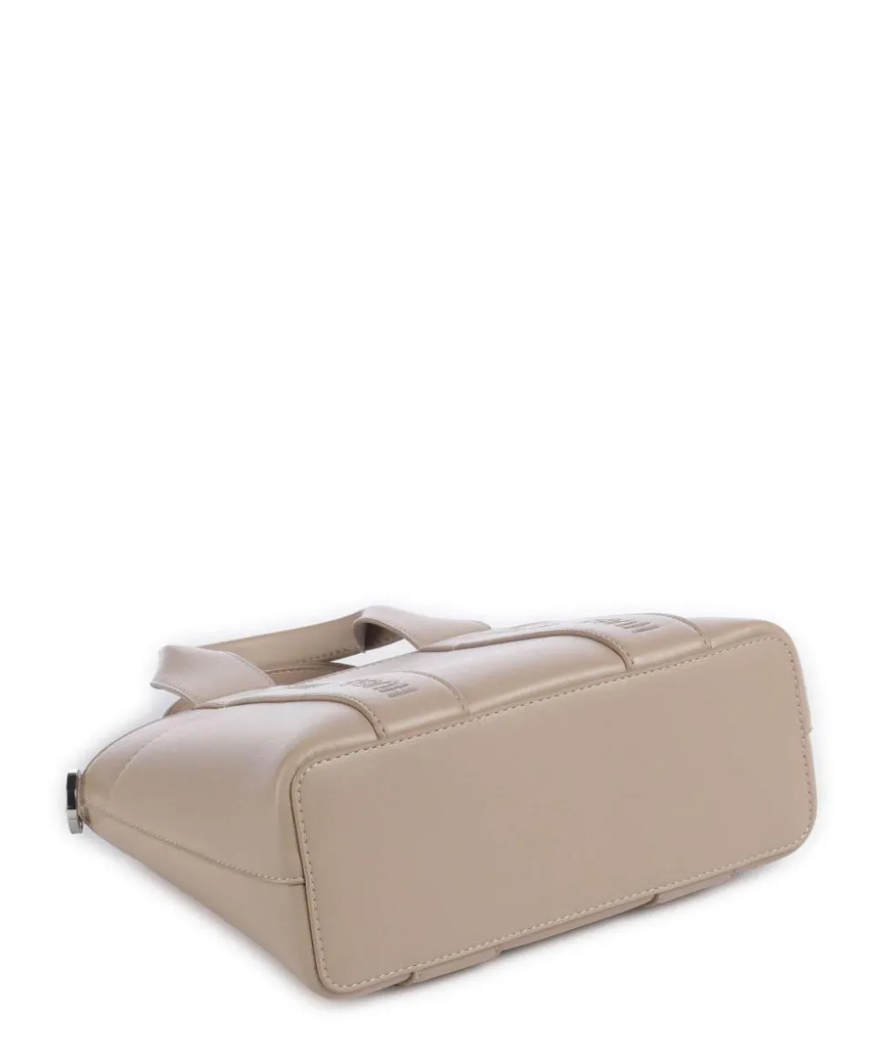 Becky Handtasche Lederimitat hellbraun