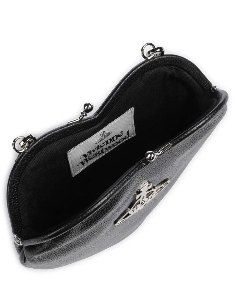 Belle Heart Frame Re-Vegan Grain Schultertasche Lederimitat schwarz