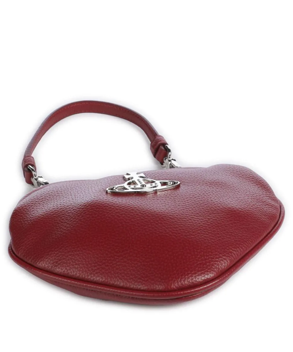 Belle Heart Frame Re-Vegan Grain Schultertasche Lederimitat dunkelrot
