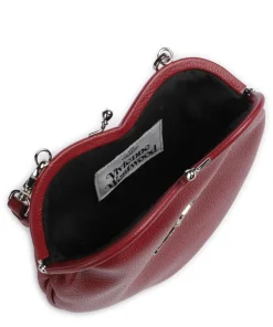 Belle Heart Frame Re-Vegan Grain Schultertasche Lederimitat dunkelrot