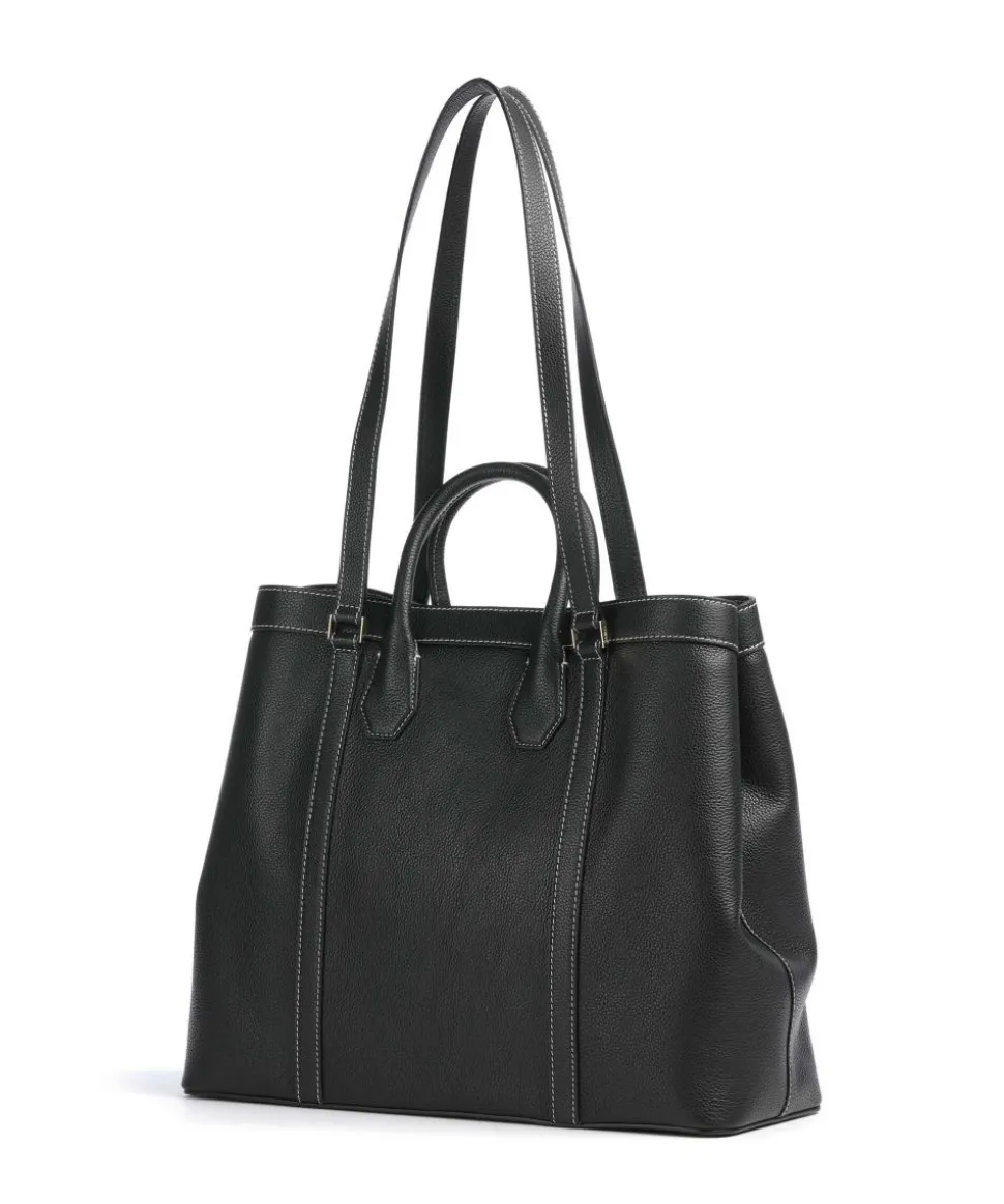 Belleville Shopper genarbtes Rindsleder schwarz