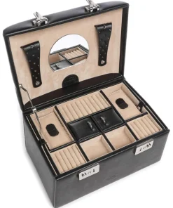 Beluga Schmuckkasten Lederimitat schwarz