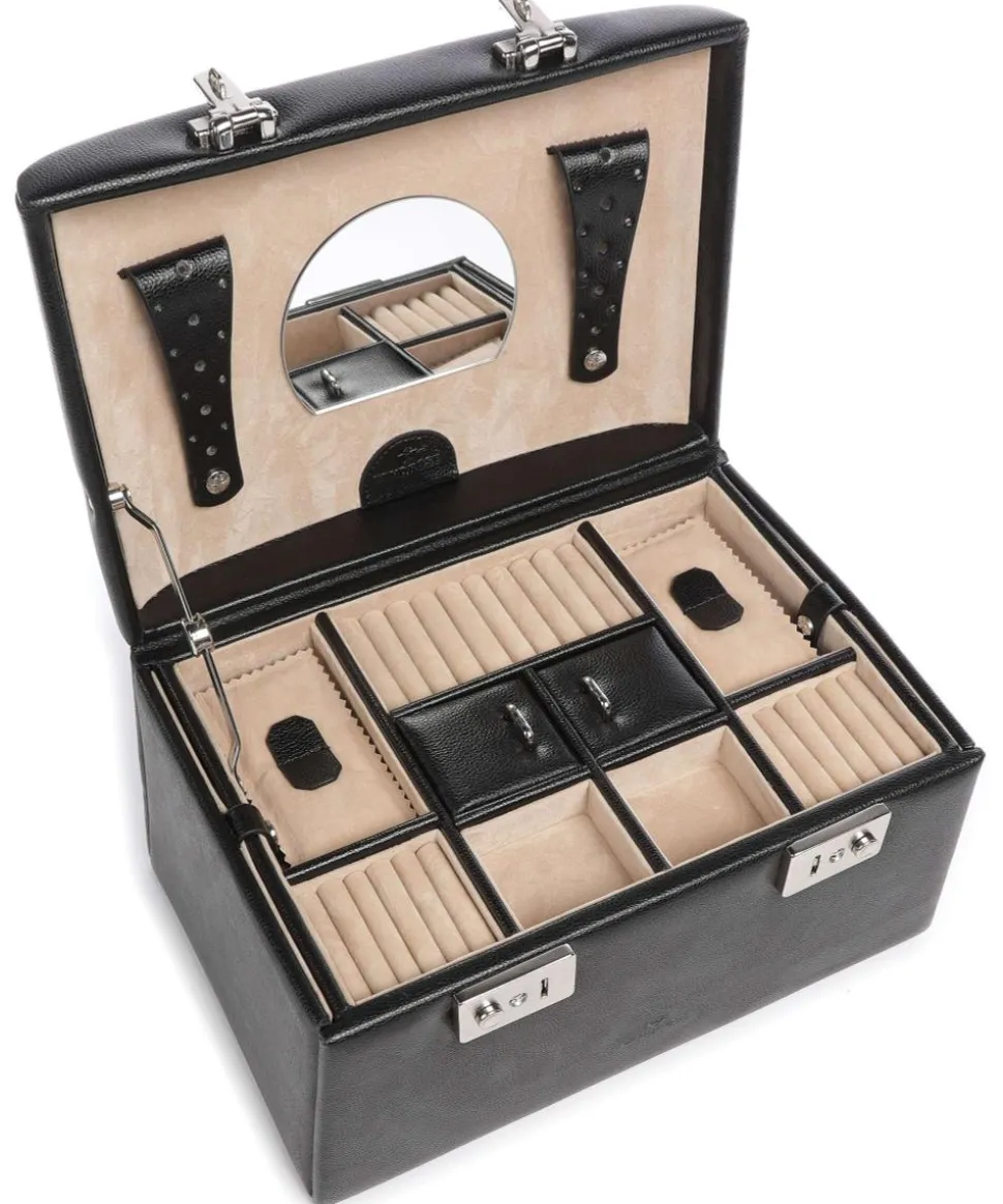 Beluga Schmuckkasten Lederimitat schwarz