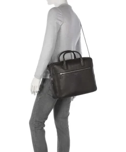 Beridare Aktentasche 15″ genarbtes Rindsleder dunkelbraun