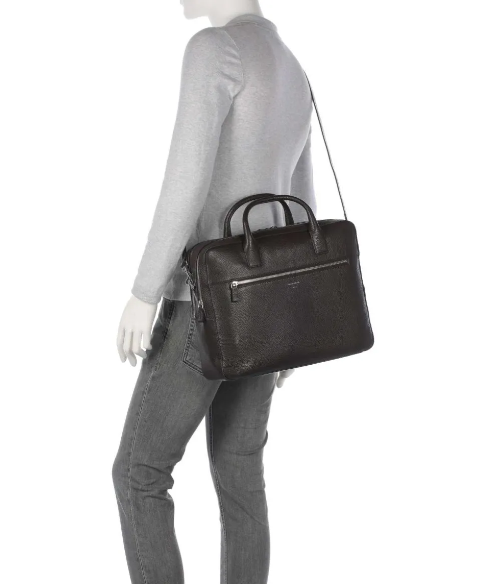 Beridare Aktentasche 15″ genarbtes Rindsleder dunkelbraun