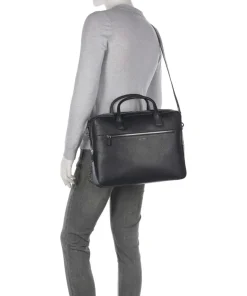 Beridare Aktentasche 17″ genarbtes Rindsleder navy