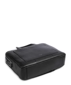 Beroun Aktentasche genarbtes Leder schwarz