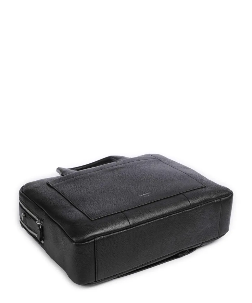 Beroun Aktentasche genarbtes Leder schwarz