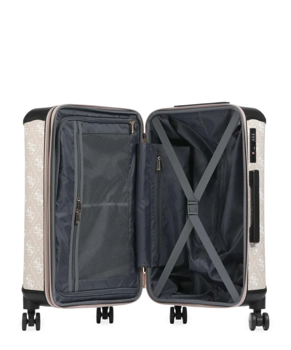 Berta Maxi 4G 4-Rollen Trolley beige/schwarz 64 cm