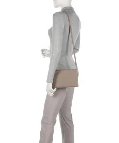 Best Umhängetasche genarbtes Leder taupe