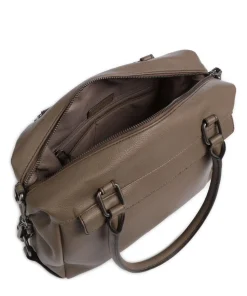 Bestie Schultertasche recyceltes Leder, Polyurethane braun