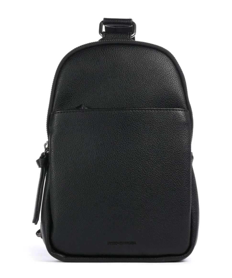 Bestie Slingbag recyceltes Leder schwarz