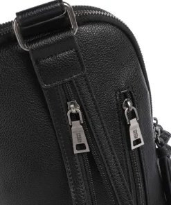 Bestie Slingbag recyceltes Leder schwarz