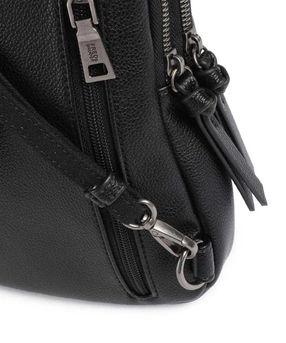 Bestie Slingbag recyceltes Leder schwarz