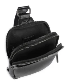 Bestie Slingbag recyceltes Leder schwarz