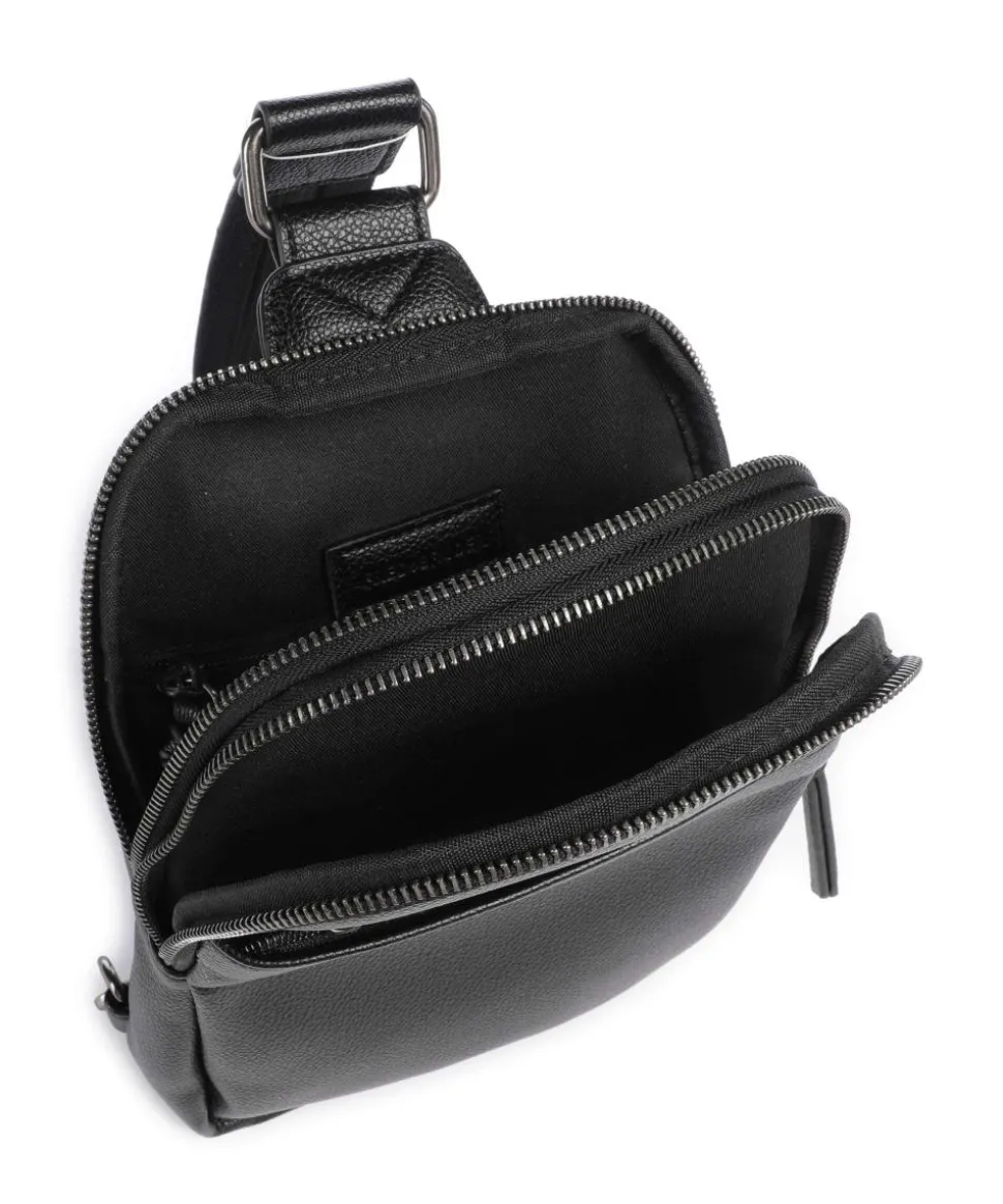 Bestie Slingbag recyceltes Leder schwarz