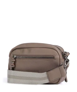 Bestie Umhängetasche recyceltes Leder, Polyurethane taupe