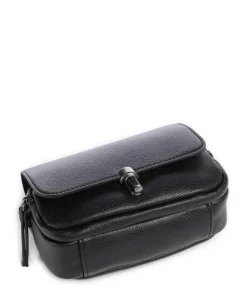 Bestie Umhängetasche recyceltes Leder schwarz