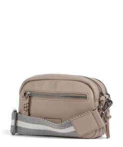 Bestie Umhängetasche recyceltes Leder, Polyurethane taupe