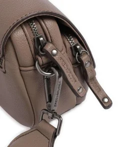 Bestie Umhängetasche recyceltes Leder taupe